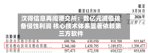 汉得信息再闯港交所:数亿元减值拨备侵蚀利润 核心技术体系显著依赖第三方软件-第1张图片