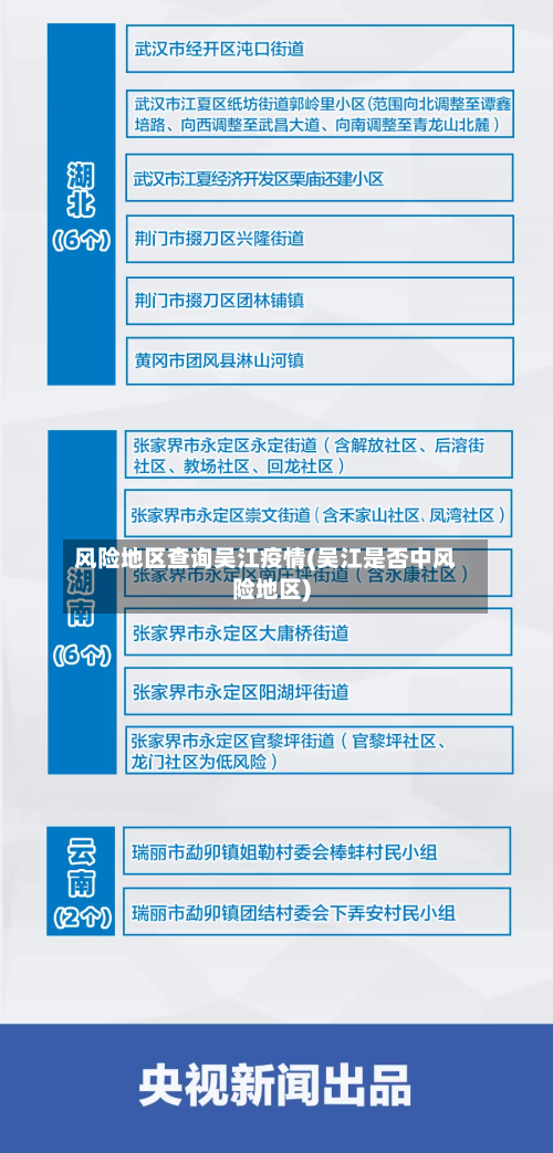 风险地区查询吴江疫情(吴江是否中风险地区)