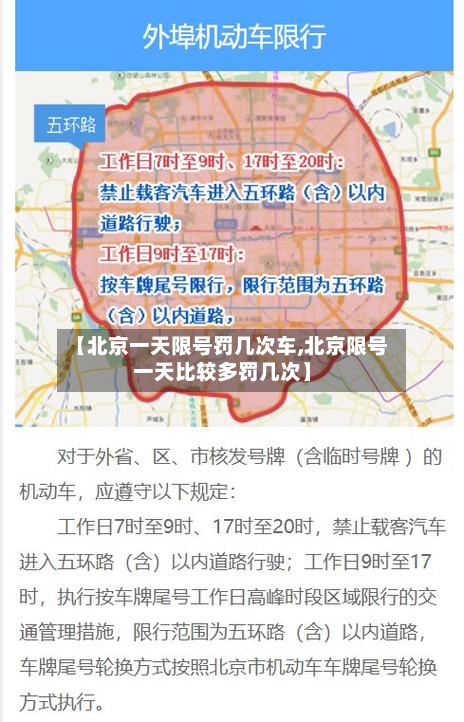 【北京一天限号罚几次车,北京限号一天比较多罚几次】