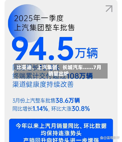 比亚迪、上汽集团	、长城汽车......7月销量出炉-第3张图片