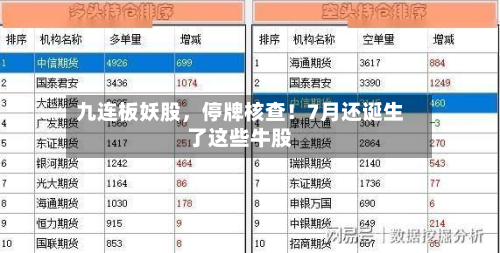 九连板妖股，停牌核查！7月还诞生了这些牛股-第2张图片