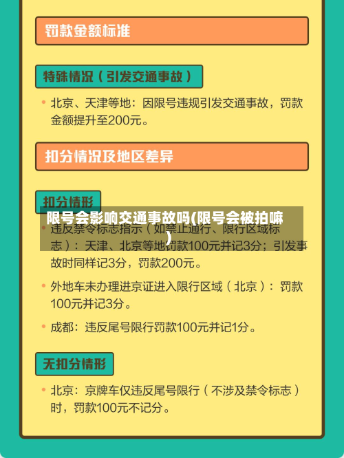 限号会影响交通事故吗(限号会被拍嘛)-第2张图片