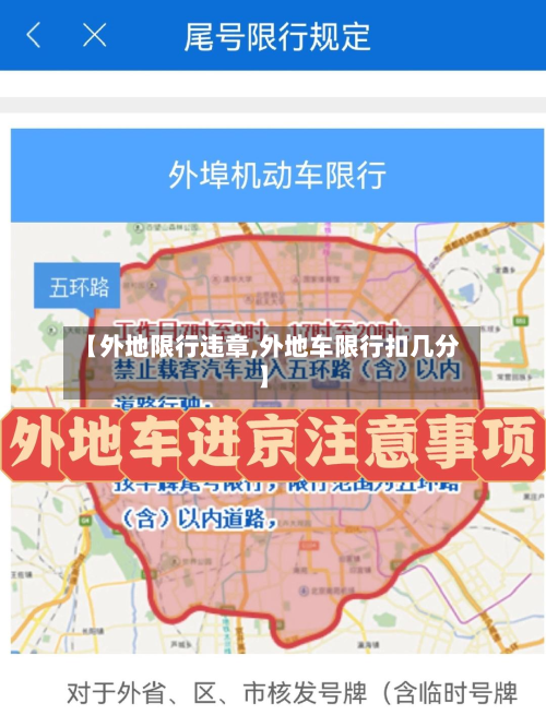 【外地限行违章,外地车限行扣几分】-第2张图片