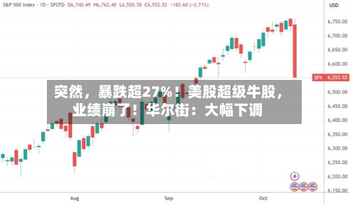 突然，暴跌超27%！美股超级牛股，业绩崩了！华尔街：大幅下调-第1张图片