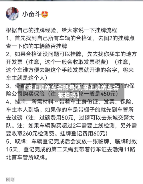 【没上牌的车会限号吗,没上牌的车会被拍吗】-第3张图片