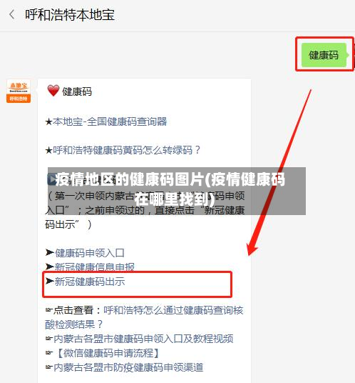 疫情地区的健康码图片(疫情健康码在哪里找到)-第2张图片