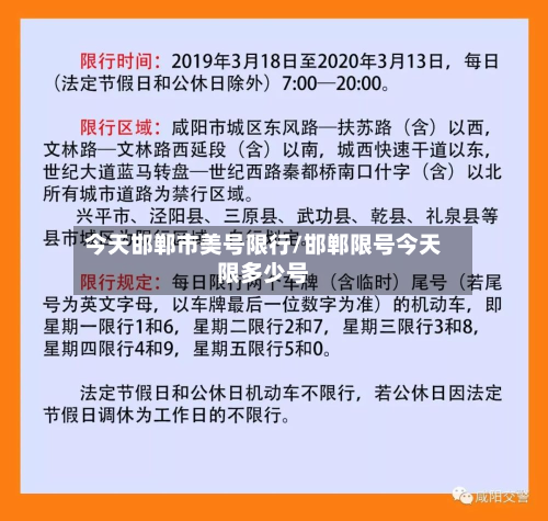 今天邯郸市美号限行/邯郸限号今天限多少号-第2张图片