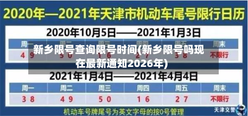 新乡限号查询限号时间(新乡限号吗现在最新通知2026年)