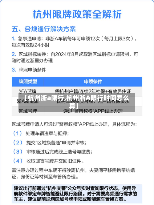 【杭州浙a限行,杭州浙A限行时间怎么算】