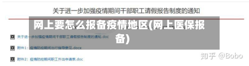 网上要怎么报备疫情地区(网上医保报备)
