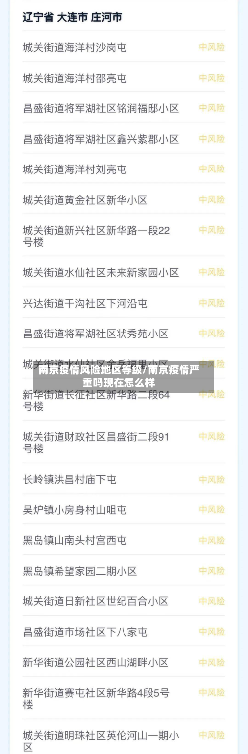 南京疫情风险地区等级/南京疫情严重吗现在怎么样