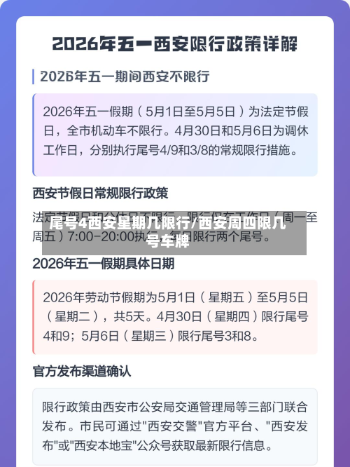 尾号4西安星期几限行/西安周四限几号车牌-第3张图片