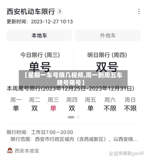 【星期一车号限几视频,周一到周五车牌号限号】-第3张图片