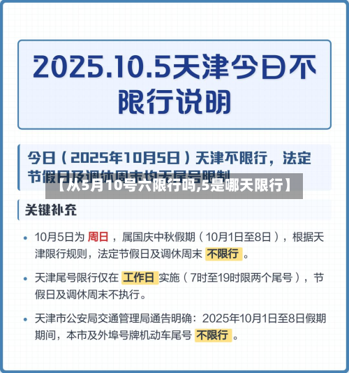【从5月10号六限行吗,5是哪天限行】
